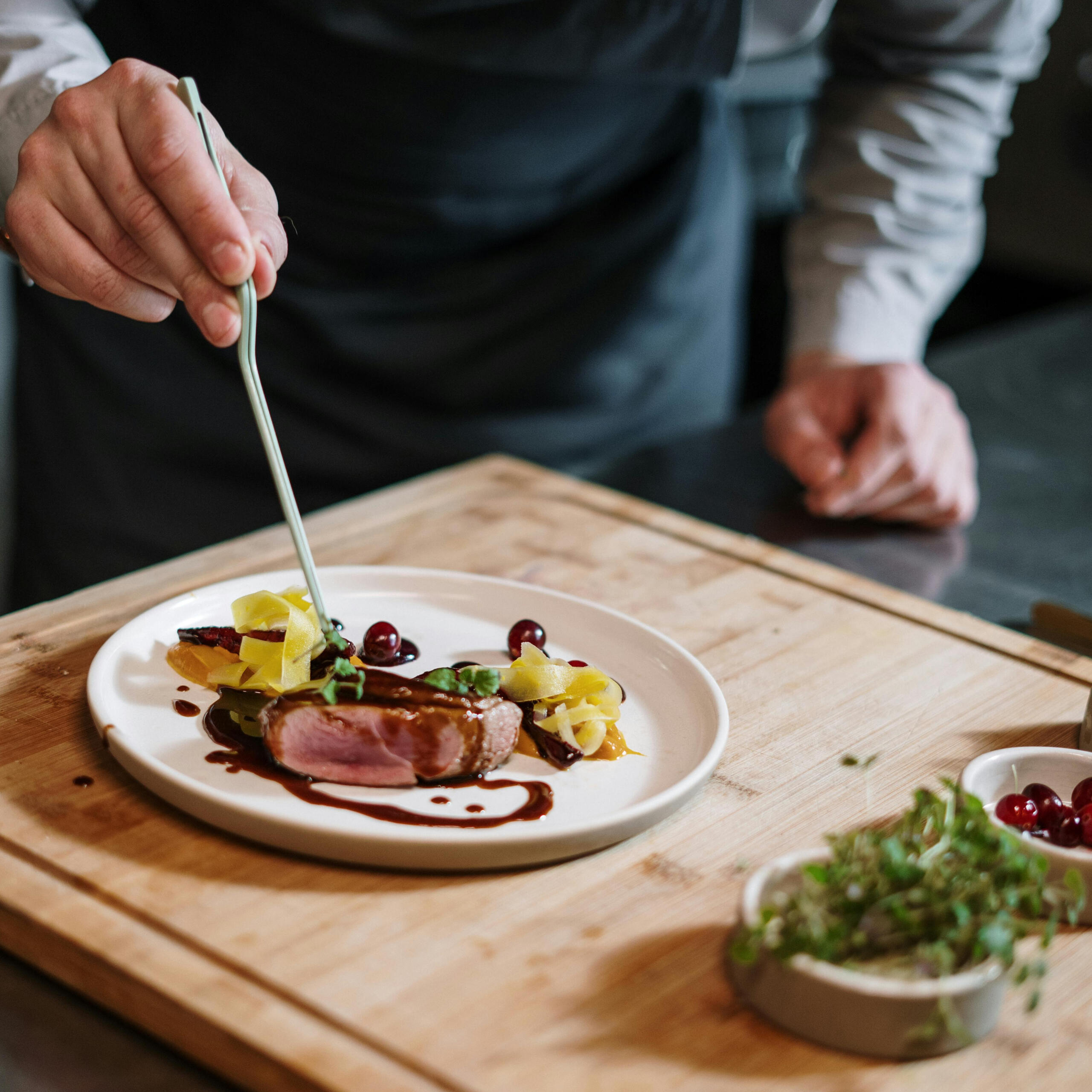 Photo by cottonbro studio: https://www.pexels.com/photo/person-holding-silver-fork-and-knife-slicing-vegetable-on-white-ceramic-plate-4253320/